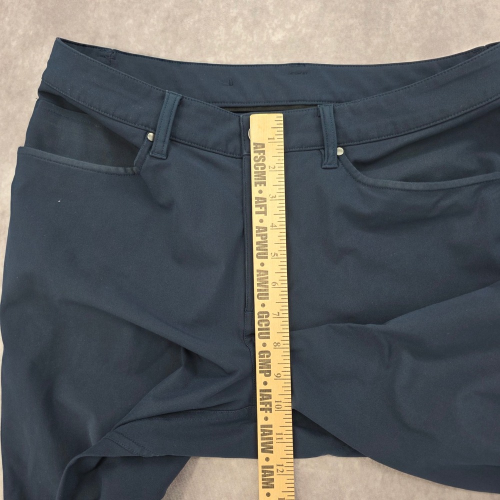 Lululemon ABC Pant Slim Navy Blue Mens 33x27 Technical Five Pocket Trousers - Picture 7 of 7